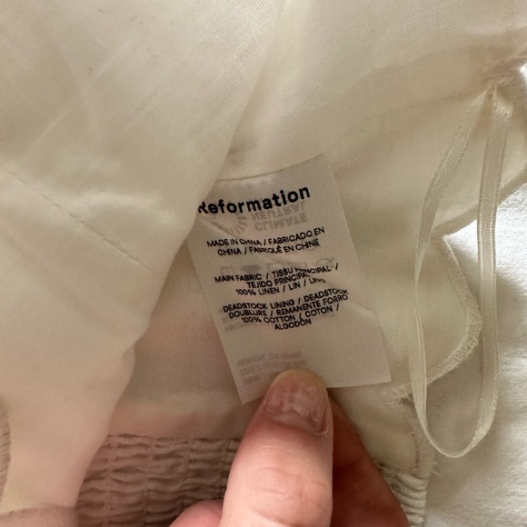 Reformation White Linen Yvonne Top - Picture 4 of 4